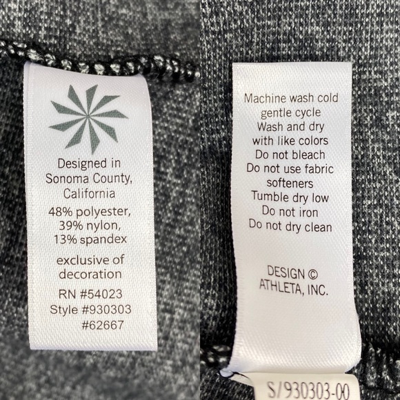 Athleta Pull Over Half Zip Womens Size S Olompali Gray Thumbholes Heathered Top - Picture 13 of 14